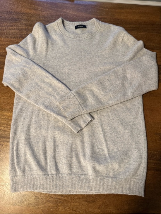 Theory Other - Theory Men Cashmere Crewneck Sweater in Heather Light Gray